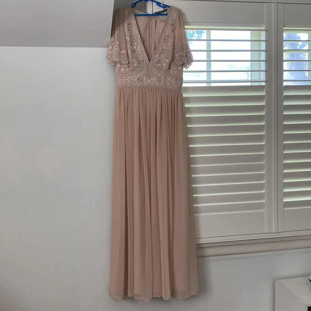 BHDLN Anthropologie Fresna Flutter Sleeve Dress - Picture 8 of 12